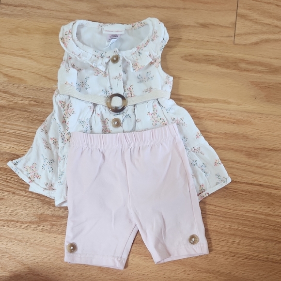 Little Lass White Floral Dress with Pink Bike Shorts 2T - Picture 15 of 17
